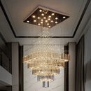 Modern multi tier crystal ceiling chandelier living room light