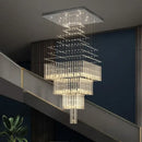 Modern multi tier crystal ceiling chandelier living room light