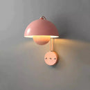 Modern mushroom wall lamp set bedroom brass base type finish