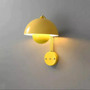 Modern mushroom wall lamp set bedroom brass base type finish