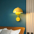 Modern mushroom wall lamp set bedroom brass base type finish