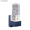 DecorBites™ Modern LED Crystal Wall Sconce Light Fixture for Bedrooms - Clear Bubble Design in Warm/White Light