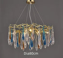 Modern nest crystal led chandelier living room bubble pendant light