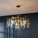 Modern nest crystal led chandelier living room bubble pendant light