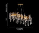 Modern nest crystal led chandelier living room bubble pendant light