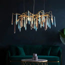 Modern nest crystal led chandelier living room bubble pendant light
