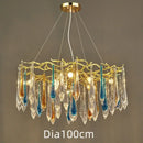 Modern nest crystal led chandelier living room bubble pendant light