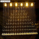 Modern nickel crystal ball cascade chandelier dining room light