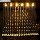 Modern nickel crystal ball cascade chandelier dining room light
