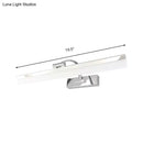 Modern nickel finish rectangular led vanity light – bathroom white light