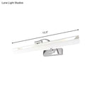 Modern nickel finish rectangular led vanity light – bathroom white light