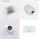 Modern nickel finish rectangular led wall sconce porch light