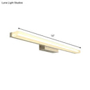 Modern nickel rectangular led wall light – bathroom vanity fixture