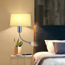 Modern nordic beige elegant fabric wall lamp bedroom reading light