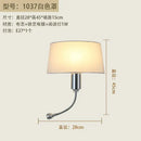 Modern nordic beige elegant fabric wall lamp bedroom reading light