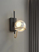 Modern nordic black & gold decorbites clear glass ball pendant light