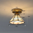 Modern nordic brass and diamond glass led ceiling light bedroom