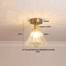 Modern nordic brass and diamond glass led ceiling light bedroom