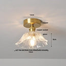 Modern nordic brass and diamond glass led ceiling light bedroom