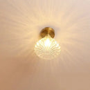 Modern nordic brass and diamond glass led ceiling light bedroom