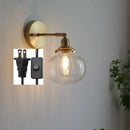DecorBites™ Glass Ball Wall Lamp Sconce Modern Nordic Sconce Lighting for Bedroom Mirror