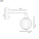 DecorBites™ Glass Ball Wall Lamp Sconce Modern Nordic Sconce Lighting for Bedroom Mirror