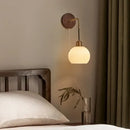 DecorBites™ Copper Adjustable LED Wall Light - Modern Nordic Design, Pull Chain Switch, White Glass