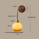 DecorBites™ Copper Adjustable LED Wall Light - Modern Nordic Design, Pull Chain Switch, White Glass