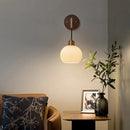 DecorBites™ Copper Adjustable LED Wall Light - Modern Nordic Design, Pull Chain Switch, White Glass