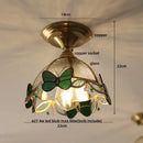 Modern nordic gold glass flower led ceiling lights for bedroom