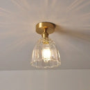 Modern nordic gold glass flower led ceiling lights for bedroom