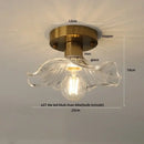 Modern nordic gold glass flower led ceiling lights for bedroom