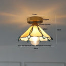 Modern nordic gold glass flower led ceiling lights for bedroom