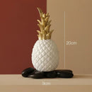 Modern nordic gold & white golden pineapple figurine living room decor