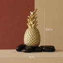 Modern nordic gold & white golden pineapple figurine living room decor