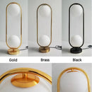 Modern nordic golden body glass led desk lamp bedroom art deco light