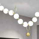 Modern nordic led pendant lamp gold and white dining room chandelier