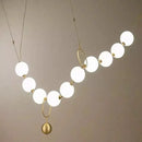 Modern nordic led pendant lamp gold and white dining room chandelier