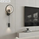 Modern nordic led wall lamp bedroom sconce in black & gold