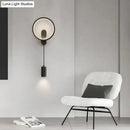 Modern nordic led wall lamp bedroom sconce in black & gold