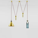 Modern nordic multi color glass chandelier dining room pendant light
