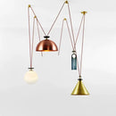 Modern nordic multi color glass chandelier dining room pendant light