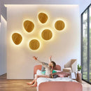 Modern nordic natural wood led wooden wall lamp bedroom sconces