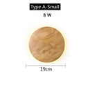 Modern nordic natural wood led wooden wall lamp bedroom sconces
