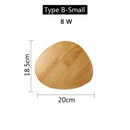 Modern nordic natural wood led wooden wall lamp bedroom sconces