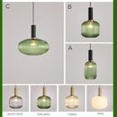 Modern nordic ribbed glass led pendant lights for dining room