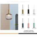 Modern nordic ribbed glass led pendant lights for dining room