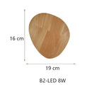 Modern nordic round eclipse wooden wall lamp for bedroom bedroom