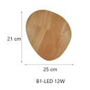 Modern nordic round eclipse wooden wall lamp for bedroom bedroom
