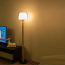 Modern nordic wood and glass floor lamp for living room
